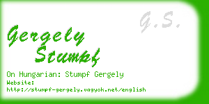 gergely stumpf business card